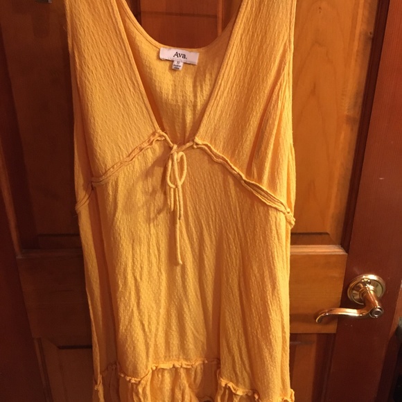Yellow Waffle Dress - Picture 3 of 8